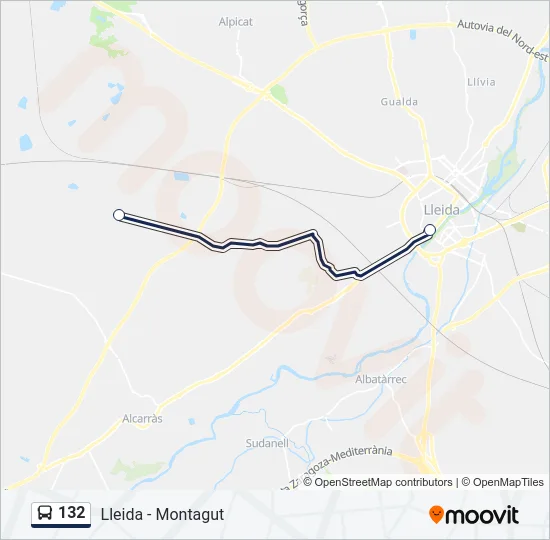 132 Bus Line Map