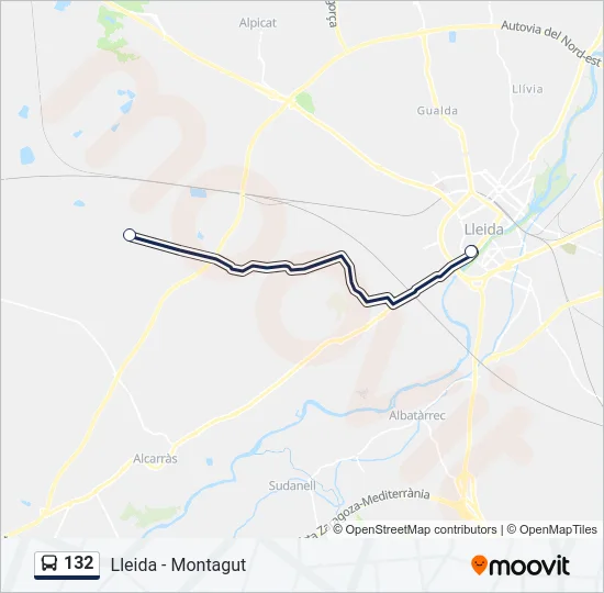 132 Bus Line Map