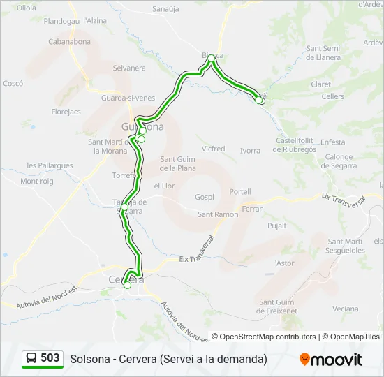 503 Bus Line Map