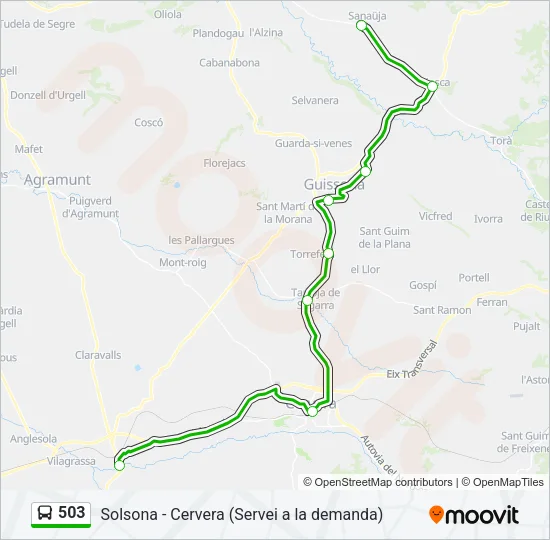 503 Bus Line Map
