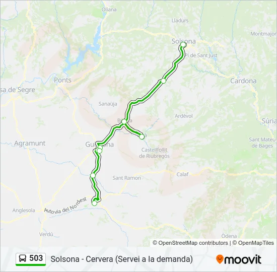 503 Bus Line Map