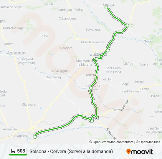 503 Bus Line Map