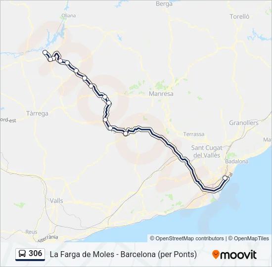 306 Bus Line Map