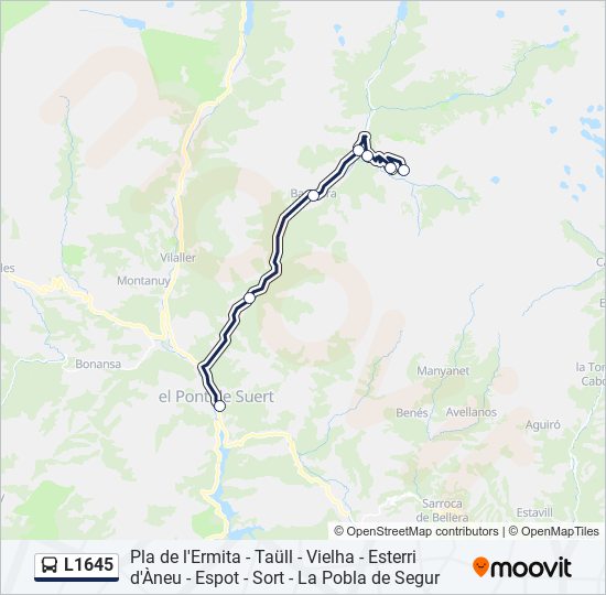 L1645 Bus Line Map