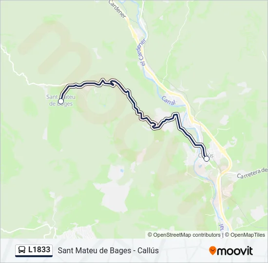 L1833 Bus Line Map