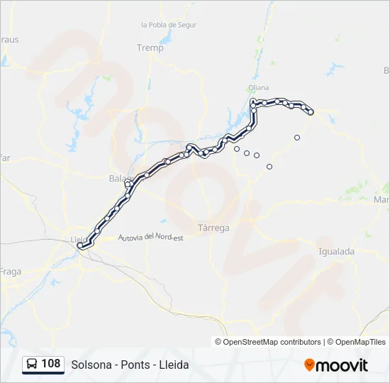 108 Bus Line Map