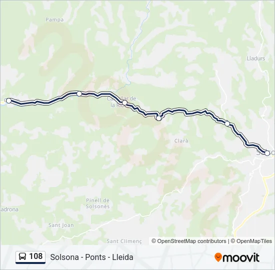 108 Bus Line Map