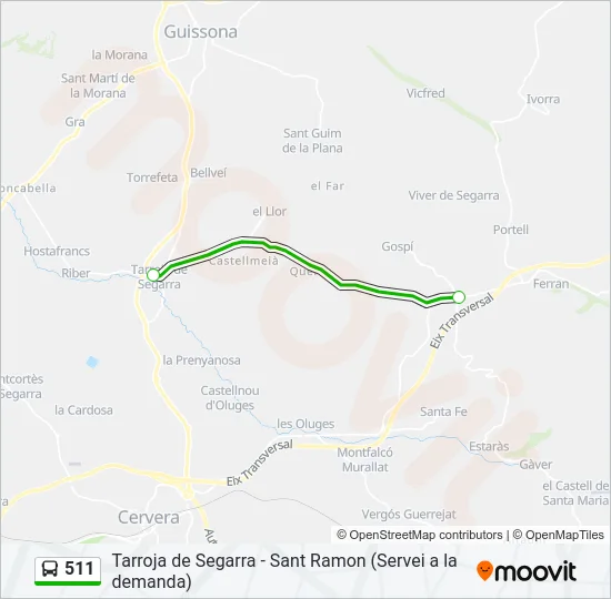 511 Bus Line Map