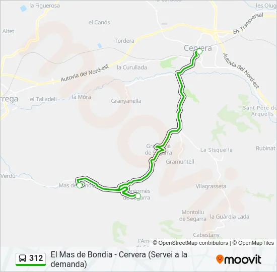 312 Bus Line Map