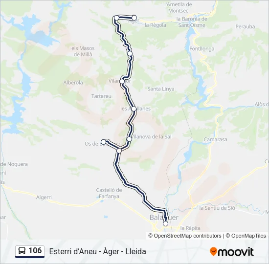 106 Bus Line Map