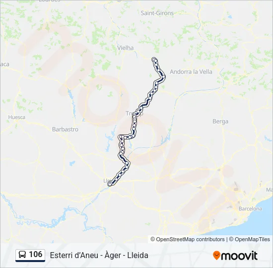 106 Bus Line Map