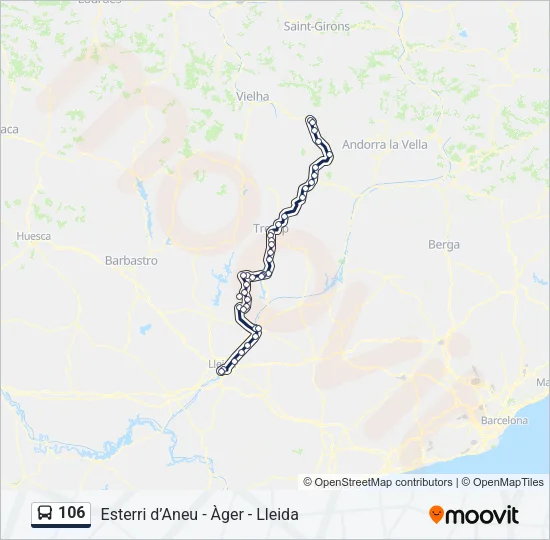 106 Bus Line Map