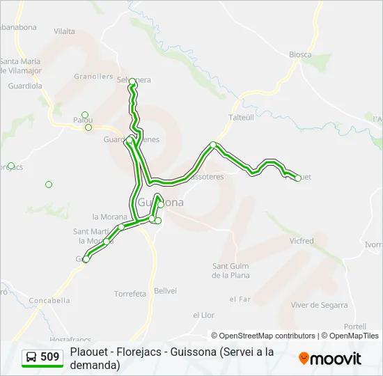 509 Bus Line Map