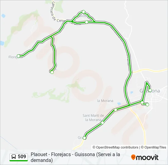509 Bus Line Map