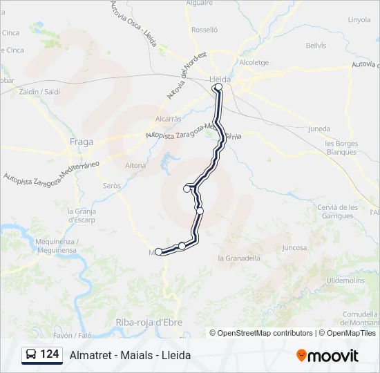 124 Bus Line Map