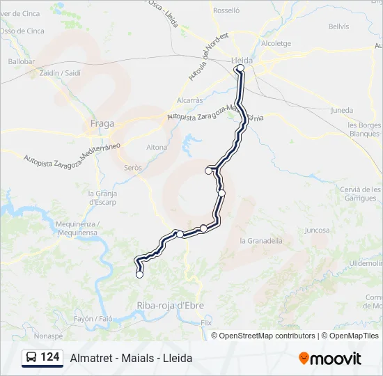 124 Bus Line Map