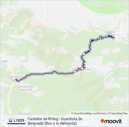 L1829 bus Line Map