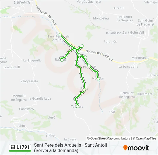 L1791 Bus Line Map