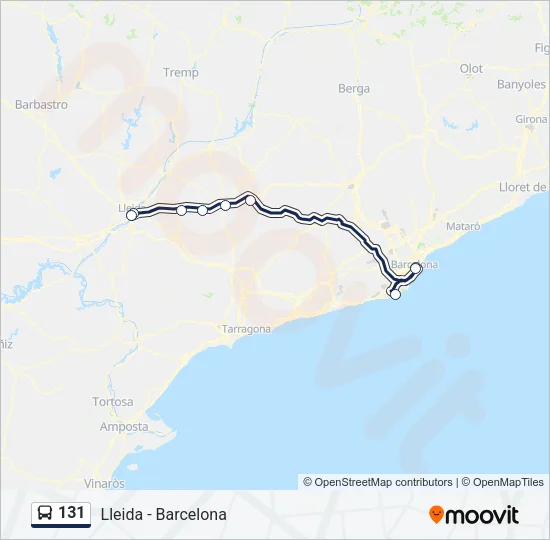 131 Bus Line Map