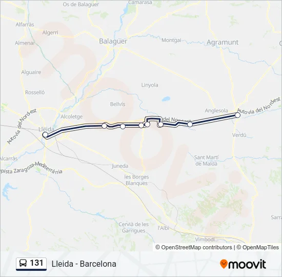 131 Bus Line Map