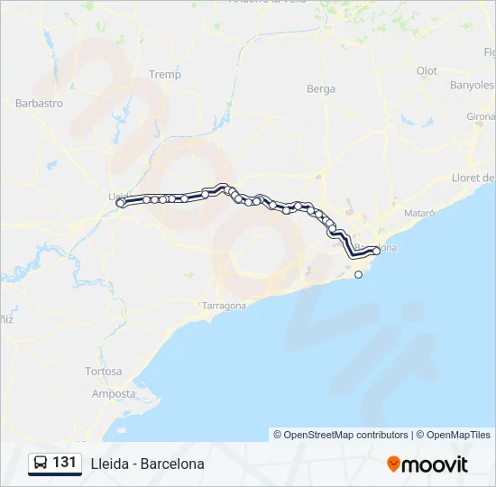 131 Bus Line Map