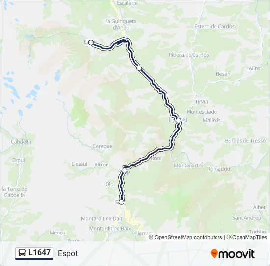 L1647 Bus Line Map