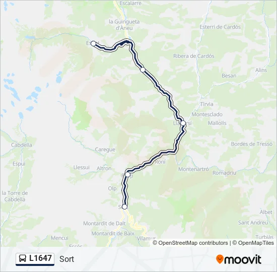 L1647 Bus Line Map