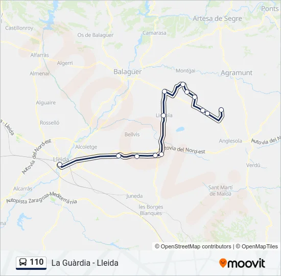 110 Bus Line Map