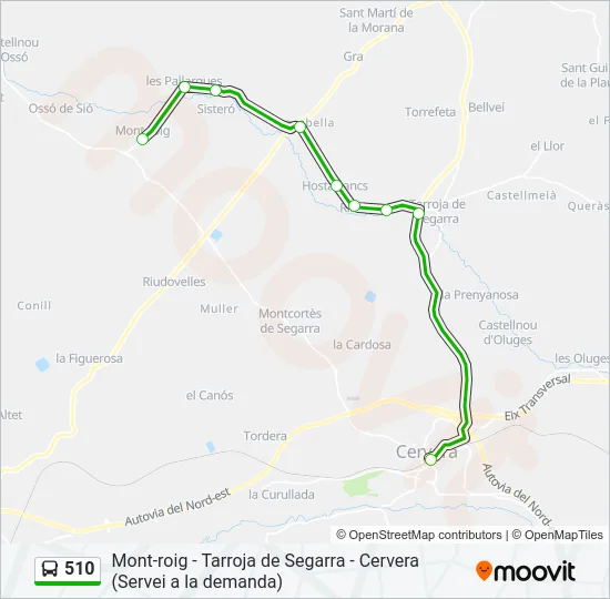 510 Bus Line Map
