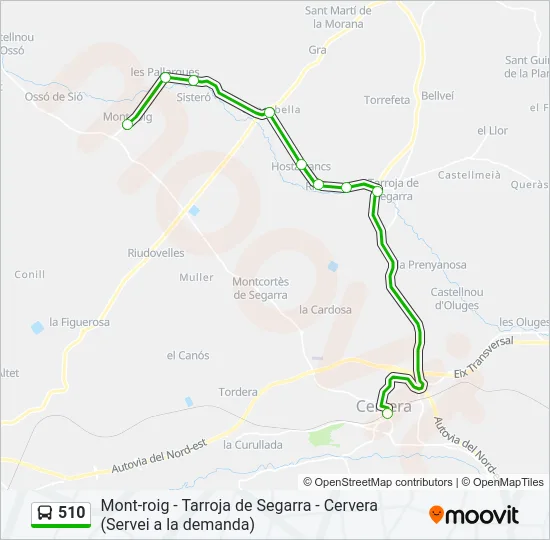 510 Bus Line Map