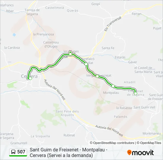 507 Bus Line Map