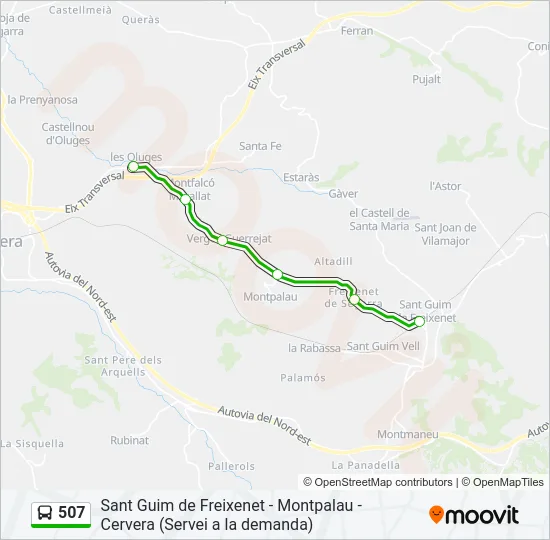 507 Bus Line Map