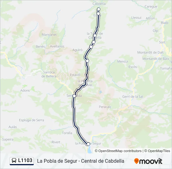 L1103 Bus Line Map