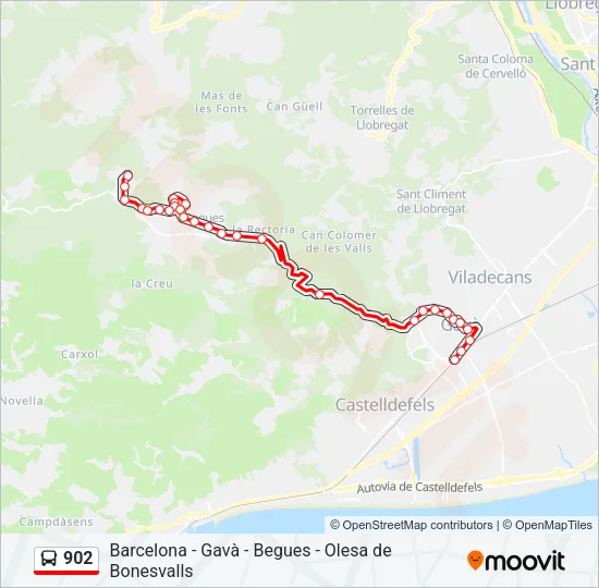 902 Bus Line Map