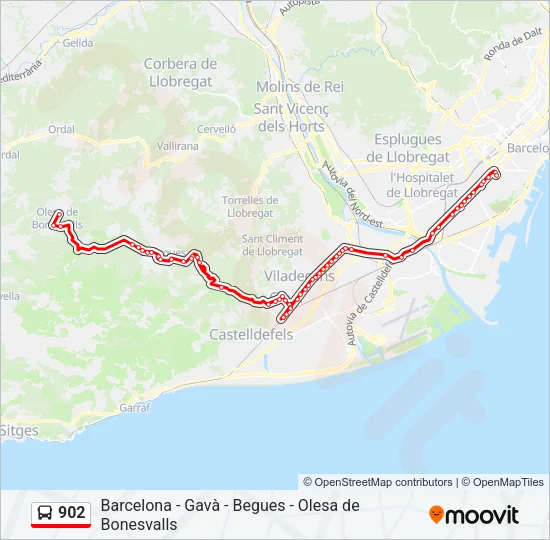 902 Bus Line Map