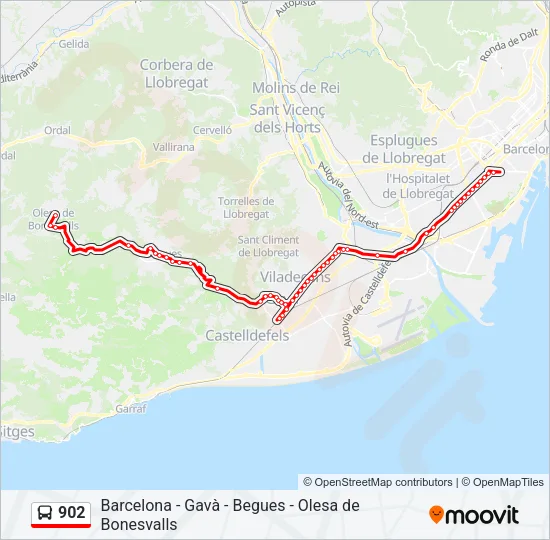 902 Bus Line Map