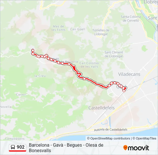 902 Bus Line Map