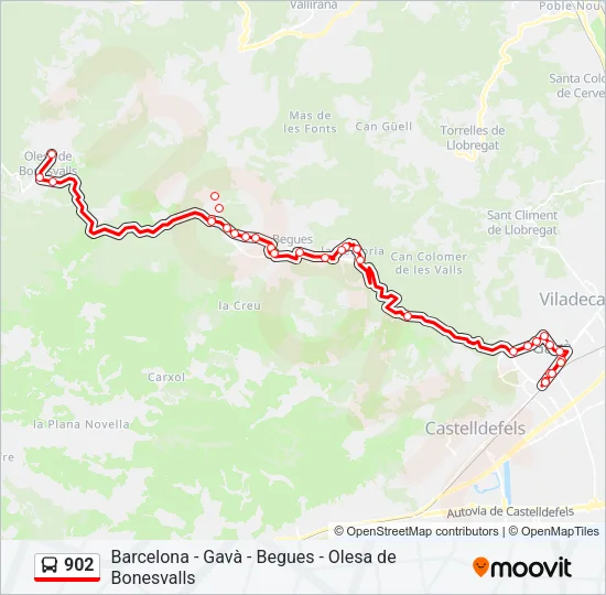 902 Bus Line Map