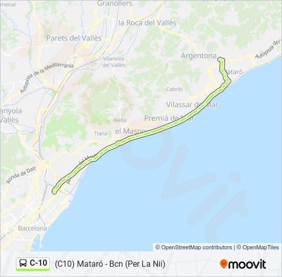 C-10 bus Line Map