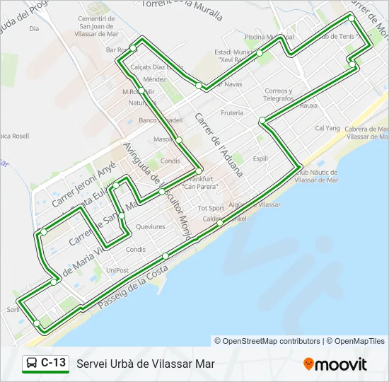 C-13  Line Map