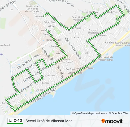 C-13  Line Map