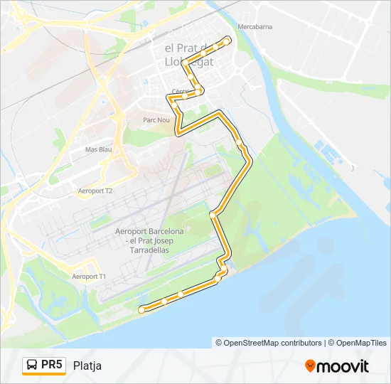 PR5 Bus Line Map
