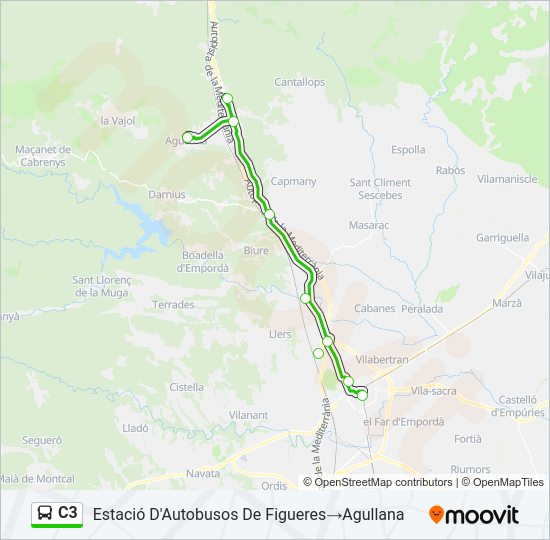 Mapa de C3 de autobús