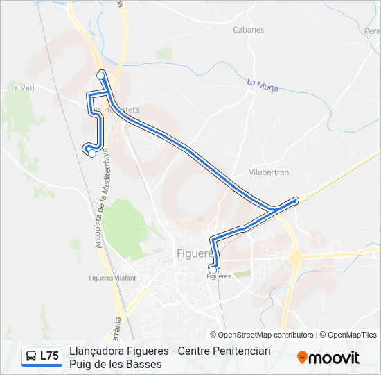 L75 Bus Line Map