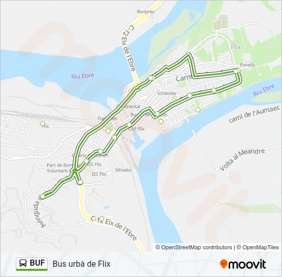BUF Bus Line Map