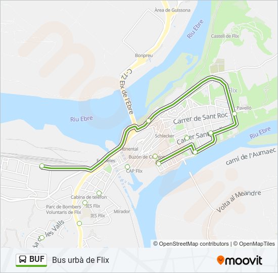 BUF Bus Line Map
