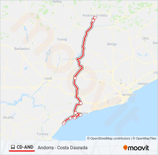 Mapa de CD-AND de autobús