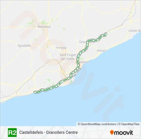 R2 Train Line Map