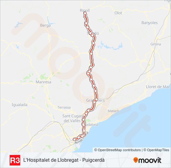 R3 Train Line Map