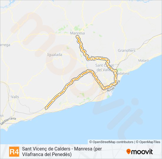R4 Train Line Map